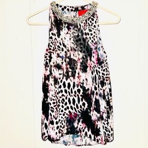 Cut Off Rhinestone Blouse